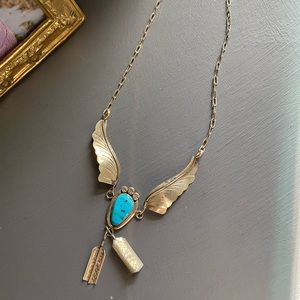 Vintage Turquoise and Sterling Silver Necklace